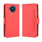 For Nokia 8.3 5G Wallet Style Skin Feel Calf Pattern Leather Case ，with Separate Card Slot(Red) - 1
