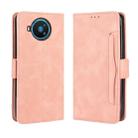 For Nokia 8.3 5G Wallet Style Skin Feel Calf Pattern Leather Case ，with Separate Card Slot(Pink) - 1