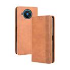 For Nokia 8.3 5G Magnetic Buckle Retro Crazy Horse Texture Horizontal Flip Leather Case  , with Holder & Card Slots & Photo Frame(Brown) - 1