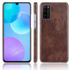 For Huawei Honor 30 Youth/Honor 30 Lite Shockproof Litchi Texture PC + PU Case(Brown) - 1