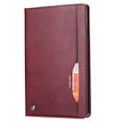 For Samsung Galaxy Tab S8 / Galaxy Tab S7 / T870 / T875 Knead Skin Texture Horizontal Flip Leather Case with Photo Frame & Holder & Card Slots & Wallet(Wine Red) - 2