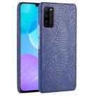 For Huawei Honor 30 Youth/Honor 30 Lite Shockproof Crocodile Texture PC + PU Case(Blue) - 1