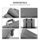 For 13-13.3 inch Oxford Cloth Portable Waterproof Protective Cover Double Zipper Briefcase Laptop Carrying Bag(Black) - 5