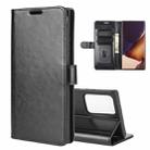 For Samsung Galaxy Note20 Ultra R64 Texture Single Horizontal Flip Protective Case with Holder & Card Slots & Wallet& Photo Frame(Black) - 1