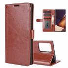 For Samsung Galaxy Note20 Ultra R64 Texture Single Horizontal Flip Protective Case with Holder & Card Slots & Wallet& Photo Frame(Brown) - 1