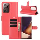 For Samsung Galaxy Note20 Ultra Litchi Texture Horizontal Flip Protective Case with Holder & Card Slots & Wallet(Red) - 1