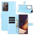 For Samsung Galaxy Note20 Ultra Litchi Texture Horizontal Flip Protective Case with Holder & Card Slots & Wallet(Blue) - 1