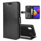 For Samsung Galaxy A01 Core / M01 Core R64 Texture Single Horizontal Flip Protective Case with Holder & Card Slots & Wallet& Photo Frame(Black) - 1