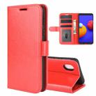 For Samsung Galaxy A01 Core / M01 Core R64 Texture Single Horizontal Flip Protective Case with Holder & Card Slots & Wallet& Photo Frame(Red) - 1