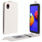 For Samsung Galaxy A01 Core / M01 Core R64 Texture Single Vertical Flip Leather Protective Case with Card Slots & Photo Frame(White) - 1