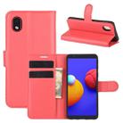 For Samsung Galaxy A01 Core / M01 Core Litchi Texture Horizontal Flip Protective Case with Holder & Card Slots & Wallet(Red) - 1