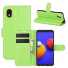 For Samsung Galaxy A01 Core / M01 Core Litchi Texture Horizontal Flip Protective Case with Holder & Card Slots & Wallet(Green) - 1