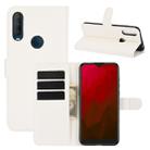 For Vodafone Smart V11 Litchi Texture Horizontal Flip Protective Case with Holder & Card Slots & Wallet(White) - 1