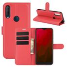 For Vodafone Smart V11 Litchi Texture Horizontal Flip Protective Case with Holder & Card Slots & Wallet(Red) - 1