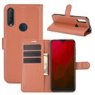 For Vodafone Smart V11 Litchi Texture Horizontal Flip Protective Case with Holder & Card Slots & Wallet(Brown) - 1