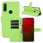 For Vodafone Smart V11 Litchi Texture Horizontal Flip Protective Case with Holder & Card Slots & Wallet(Green) - 1