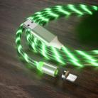 USB to 8 Pin Magnetic Suction Colorful Streamer Mobile Phone Charging  Cable, Length: 1m(Green Light) - 1