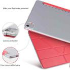 For iPad Pro 12.9 inch (2020) Multi-folding Horizontal Flip Shockproof Transparent PC + PU Leather Tablet Case with Sleep / Wake-up Function(Grey) - 4
