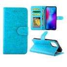 For iPhone 12 Pro Max Crazy Horse Texture Leather Horizontal Flip Protective Case with Holder & Card Slots & Wallet & Photo Frame(baby Blue) - 1