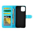 For iPhone 12 Pro Max Crazy Horse Texture Leather Horizontal Flip Protective Case with Holder & Card Slots & Wallet & Photo Frame(baby Blue) - 3