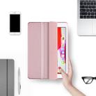 Three-folding Surface PU Leather TPU Matte Soft Bottom Case with Holder & Sleep / Wake-up Function For iPad 10.2 2021 / 2020 / 2019 / iPad Pro 10.5 inch(Mint Green) - 3