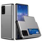 For Samsung Note20 Shockproof Rugged Armor Protective Case with Card Slot(Grey) - 1