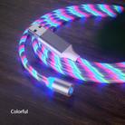 USB to Micro USB Magnetic Suction Colorful Streamer Mobile Phone Charging Cable, Length: 2m(Color Light) - 3
