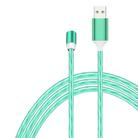 USB to Micro USB Magnetic Suction Colorful Streamer Mobile Phone Charging Cable, Length: 2m(Green Light) - 2