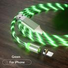 USB to 8 Pin Magnetic Suction Colorful Streamer Mobile Phone Charging Cable, Length: 2m(Green Light) - 2