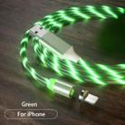 USB to 8 Pin Magnetic Suction Colorful Streamer Mobile Phone Charging Cable, Length: 2m(Green Light) - 3