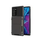 For Samsung Galaxy Note20 Scratch-Resistant Shockproof Heavy Duty Rugged Armor Protective Case with Card Slot(Dark Grey) - 1