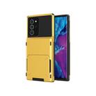 For Samsung Galaxy Note20 Scratch-Resistant Shockproof Heavy Duty Rugged Armor Protective Case with Card Slot(Yellow) - 1