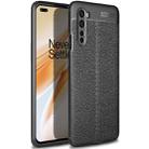 For OnePlus Nord Litchi Texture TPU Shockproof Case(Black) - 1