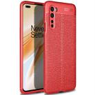 For OnePlus Nord Litchi Texture TPU Shockproof Case(Red) - 1