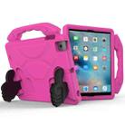 EVA Shockproof Tablet Case with Thumb Bracket For iPad 4 / 3 / 2(Rose Red) - 1