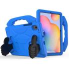 For Samsung Galaxy Tab S6 Lite / P610 Thumb Bracket EVA Shockproof Tablet Case(Blue) - 1