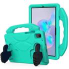 For Samsung Galaxy Tab S6 10.5 / T860 Thumb Bracket EVA Shockproof Tablet Case (Glacier Green) - 1