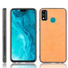 For Huawei Honor 9X Lite Shockproof Sewing Cow Pattern Skin PC + PU + TPU Case(Orange) - 1