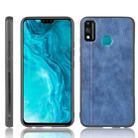 For Huawei Honor 9X Lite Shockproof Sewing Cow Pattern Skin PC + PU + TPU Case(Blue) - 1