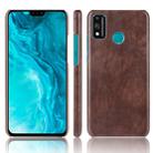 For Huawei Honor 9X Lite Shockproof Litchi Texture PC + PU Case(Brown) - 1