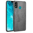 For Huawei Honor 9X Lite Shockproof Crocodile Texture PC + PU Case(Black) - 1