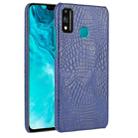 For Huawei Honor 9X Lite Shockproof Crocodile Texture PC + PU Case(Blue) - 1