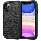 For iPhone 11 Wave Pattern 3 in 1 Silicone+PC Shockproof Protective Case(Black) - 1
