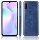 For Xiaomi Redmi 9A Shockproof Litchi Texture PC + PU Case(Blue) - 1