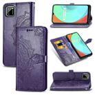 For OPPO Realme C11 Mandala Flower Embossed Horizontal Flip Leather Case with Bracket / Card Slot / Wallet / Lanyard(Purple) - 1