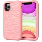 For iPhone 11 Pro Wave Pattern 3 in 1 Silicone+PC Shockproof Protective Case(Rose Gold) - 1