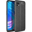 For OPPO A72 Litchi Texture TPU Shockproof Case(Black) - 1