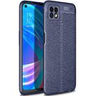 For OPPO A72 Litchi Texture TPU Shockproof Case(Navy Blue) - 1