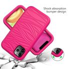 For iPhone 11 Pro Max Wave Pattern 3 in 1 Silicone+PC Shockproof Protective Case(Hot Pink) - 4