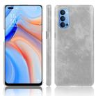 For Oppo Reno4 Shockproof Litchi Texture PC + PU Case(Gray) - 1